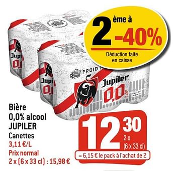 Promotions Bière 0,0% alcool jupiler - Jupiler - Valide de 06/01/2021 à 12/04/2021 chez Smatch