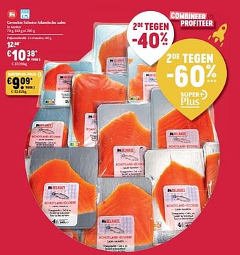 Promoties Gerookte schotse atlantische zalm - Huismerk - Delhaize - Geldig van 07/01/2021 tot 13/01/2021 bij Delhaize