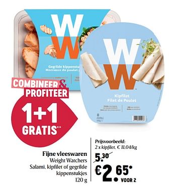 Promoties Kipfilet - Weight Watchers - Geldig van 07/01/2021 tot 13/01/2021 bij Delhaize