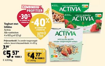 Promoties Yoghurt met bifidus activia - Activia - Geldig van 07/01/2021 tot 13/01/2021 bij Delhaize