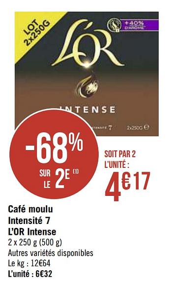 Promoties Café moulu intensité 7 l`or intense - Douwe Egberts - Geldig van 04/01/2021 tot 17/01/2021 bij Super Casino