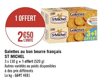 Promoties Galettes au bon beurre français st michel - St Michel - Geldig van 04/01/2021 tot 17/01/2021 bij Super Casino