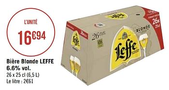 Promotions Bière blonde leffe - Leffe - Valide de 04/01/2021 à 17/01/2021 chez Super Casino