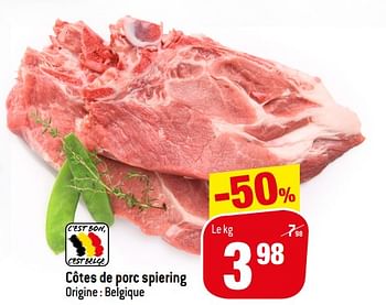 Promotions Côtes de porc spiering - Produit maison - Match - Valide de 06/01/2021 à 12/04/2021 chez Match