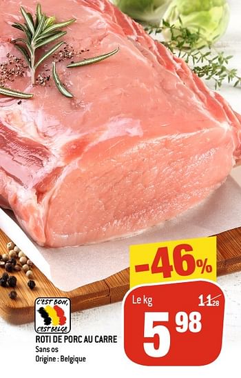 Promotions Roti de porc au carre - Produit maison - Match - Valide de 06/01/2021 à 12/04/2021 chez Match
