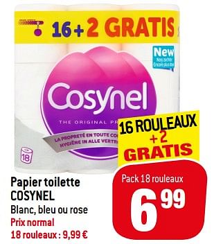 Promotions Papier toilette cosynel - Cosynel - Valide de 06/01/2021 à 12/04/2021 chez Match