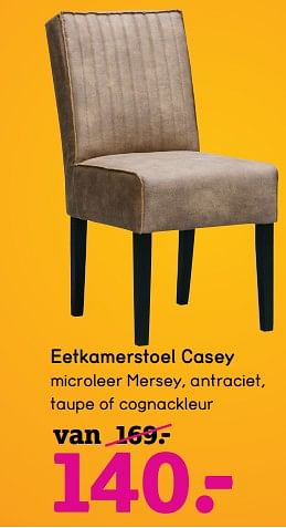 Promotions Eetkamerstoel casey - Produit maison - Leen Bakker - Valide de 04/01/2021 à 31/01/2021 chez Leen Bakker
