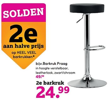 Promoties Barkruk praag - Huismerk - Leen Bakker - Geldig van 04/01/2021 tot 31/01/2021 bij Leen Bakker