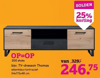 Promotions Tv-dressoir thomas - Produit maison - Leen Bakker - Valide de 04/01/2021 à 31/01/2021 chez Leen Bakker