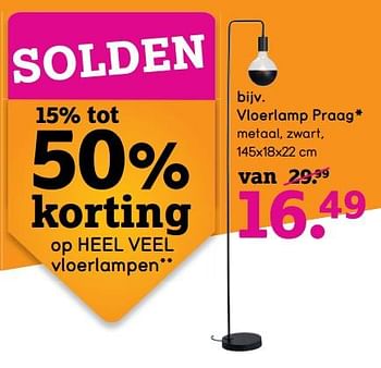 Promoties Vloerlamp praag - Huismerk - Leen Bakker - Geldig van 04/01/2021 tot 31/01/2021 bij Leen Bakker