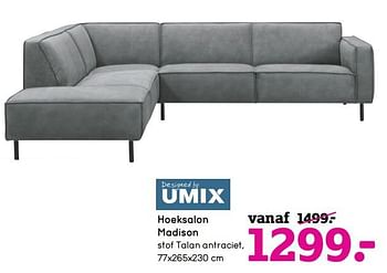 Promoties Hoeksalon madison - Umix - Geldig van 04/01/2021 tot 31/01/2021 bij Leen Bakker