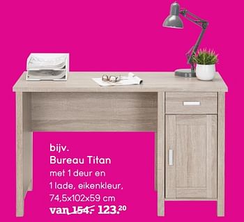 Promotions Bureau titan - Produit maison - Leen Bakker - Valide de 04/01/2021 à 31/01/2021 chez Leen Bakker