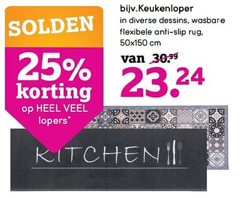 Promoties Keukenloper - Huismerk - Leen Bakker - Geldig van 04/01/2021 tot 31/01/2021 bij Leen Bakker