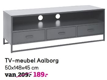 Promotions Tv-meubel aalborg - Produit maison - Leen Bakker - Valide de 04/01/2021 à 31/01/2021 chez Leen Bakker