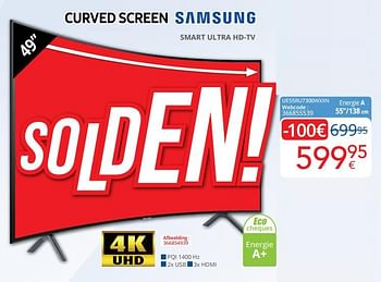 Promoties Samsung smart ultra hd-tv ue55ru7300wxxn - Samsung - Geldig van 04/01/2021 tot 31/01/2021 bij Eldi