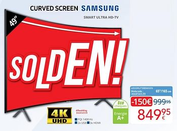 Promoties Samsung smart ultra hd-tv ue65ru7300wxxn - Samsung - Geldig van 04/01/2021 tot 31/01/2021 bij Eldi