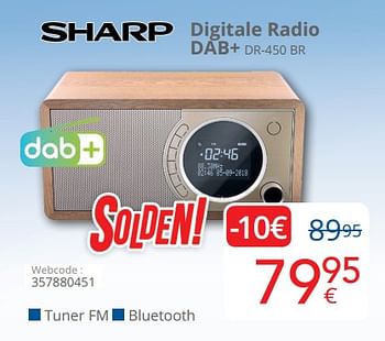 Promoties Sharp digitale radio dab+ dr-450 br - Sharp - Geldig van 04/01/2021 tot 31/01/2021 bij Eldi