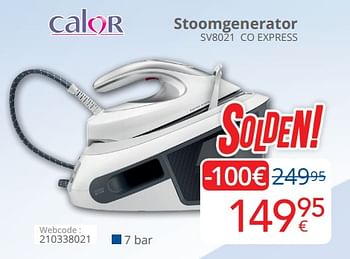 Promoties Calor stoomgenerator sv8021 co express - Calor - Geldig van 04/01/2021 tot 31/01/2021 bij Eldi