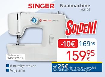 Promoties Singer naaimachine m2105 - Singer - Geldig van 04/01/2021 tot 31/01/2021 bij Eldi
