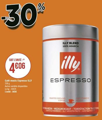 Promoties Café moulu espresso illy - Illy - Geldig van 04/01/2021 tot 17/01/2021 bij Géant Casino