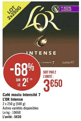 Promotions Café moulu intensité 7 l`or intense - Douwe Egberts - Valide de 04/01/2021 à 17/01/2021 chez Géant Casino