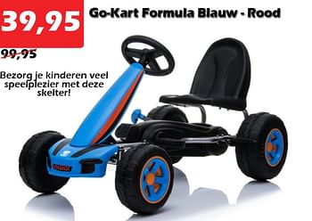 Promotions Go-kart formula blauw - rood - Produit maison - Itek - Valide de 24/12/2020 à 15/01/2021 chez Itek