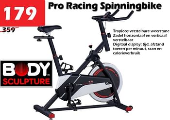 Promoties Pro racing spiningbike - Body Sculpture - Geldig van 24/12/2020 tot 15/01/2021 bij Itek