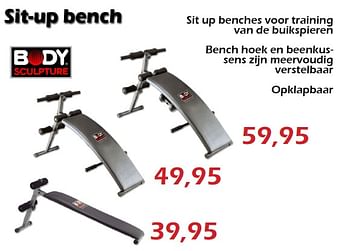 Promoties Sit-up bench - Body Sculpture - Geldig van 24/12/2020 tot 15/01/2021 bij Itek