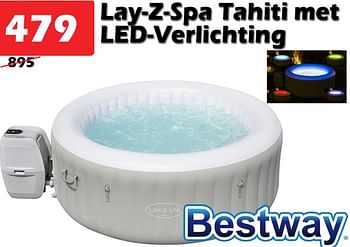 Promoties Lay-z-spa tahiti met led-veriichting - Lay-Z-Spa - Geldig van 24/12/2020 tot 15/01/2021 bij Itek
