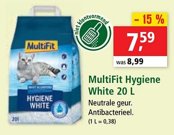 Promoties Multifit hygiene white - Multifit - Geldig van 08/01/2021 tot 20/01/2021 bij Maxi Zoo
