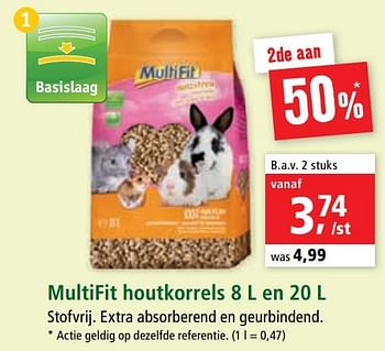Promoties Multifit houtkorrels - Multifit - Geldig van 08/01/2021 tot 20/01/2021 bij Maxi Zoo