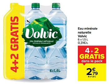 Volvic Eau Minerale Naturelle Volvic En Promotion Chez Carrefour