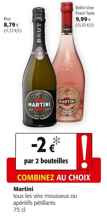 Promotions Martini tous les vins mousseux ou apéritifs pétillants - Martini - Valide de 04/01/2021 à 12/01/2021 chez Colruyt
