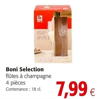 Promoties Boni selection flûtes à champagne - Boni - Geldig van 04/01/2021 tot 12/01/2021 bij Colruyt