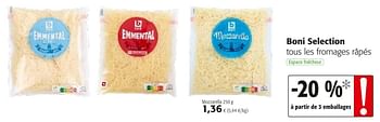Promotions Boni selection mozzarella - Boni - Valide de 04/01/2021 à 12/01/2021 chez Colruyt