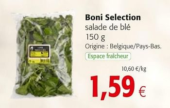 Promotions Boni selection salade de blé - Boni - Valide de 04/01/2021 à 12/01/2021 chez Colruyt