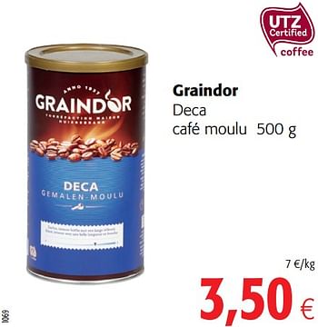 Promoties Graindor deca café moulu - Graindor - Geldig van 04/01/2021 tot 12/01/2021 bij Colruyt