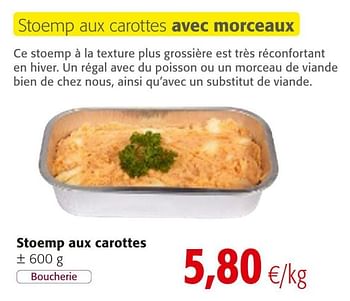 Promotions Stoemp aux carottes - Produit maison - Colruyt - Valide de 04/01/2021 à 12/01/2021 chez Colruyt