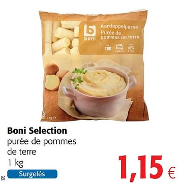 Promotions Boni selection purée de pommes de terre - Boni - Valide de 04/01/2021 à 12/01/2021 chez Colruyt