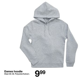 Promotions Dames hoodie - Produit maison - Zeeman  - Valide de 09/01/2021 à 15/01/2021 chez Zeeman