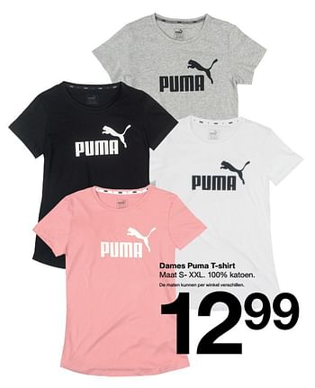 Promoties Dames puma t-shirt - Puma - Geldig van 09/01/2021 tot 15/01/2021 bij Zeeman