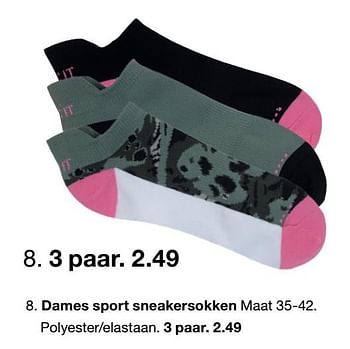 Promotions Dames sport sneakersokken - Produit maison - Zeeman  - Valide de 09/01/2021 à 15/01/2021 chez Zeeman
