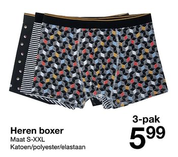 Promoties Heren boxer - Huismerk - Zeeman  - Geldig van 09/01/2021 tot 15/01/2021 bij Zeeman