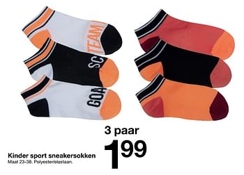 Promoties Kinder sport sneakersokken - Huismerk - Zeeman  - Geldig van 09/01/2021 tot 15/01/2021 bij Zeeman
