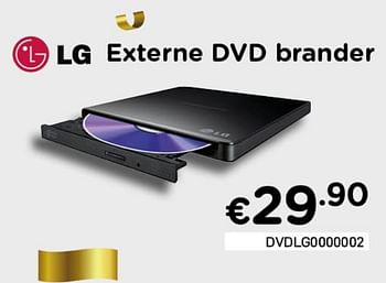 Promoties Lg externe dvd brander - LG - Geldig van 04/01/2021 tot 31/01/2021 bij Compudeals