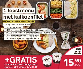Promoties Feestmenu met kalkoenfilet - Huismerk - Bon'Ap - Geldig van 06/01/2021 tot 12/01/2021 bij Bon'Ap