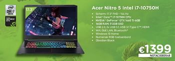 Promotions Acer nitro 5 intel i7-10750h - Acer - Valide de 04/01/2021 à 31/01/2021 chez Compudeals