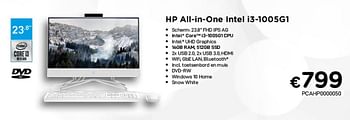 Promoties Hp all-in-one intel i3-1005g1 - HP - Geldig van 04/01/2021 tot 31/01/2021 bij Compudeals