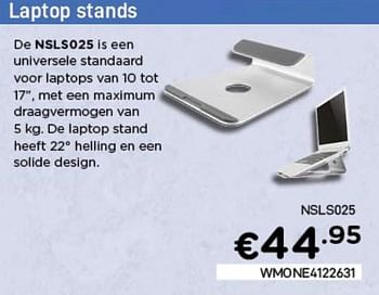 Promoties Newstar laptop stands nsls025 - NewStar - Geldig van 04/01/2021 tot 31/01/2021 bij Compudeals