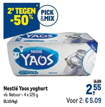 Promoties Nestlé yaos yoghurt natuur - Nestlé - Geldig van 13/01/2021 tot 26/01/2021 bij Makro